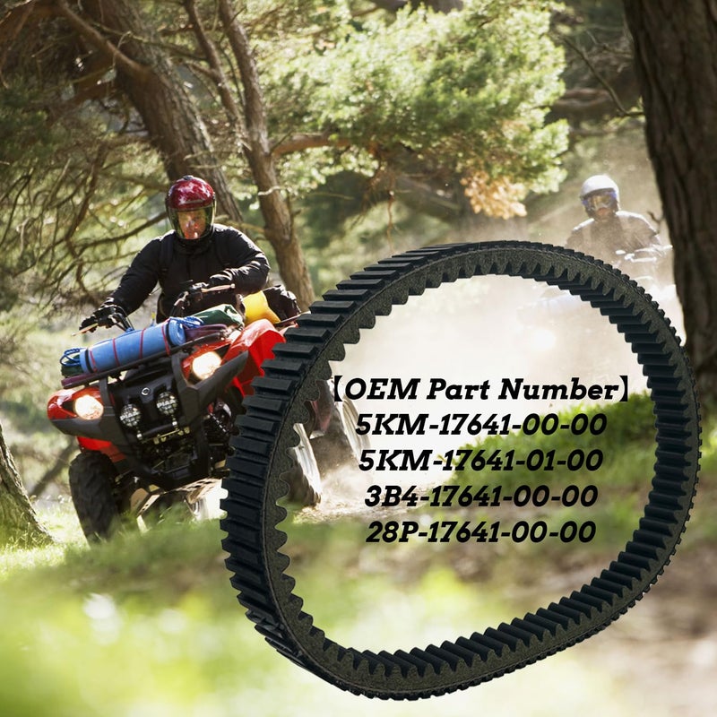 MOTOBULL Drive Belt 5KM-17641-00-00 Compatible with Yamaha Grizzly 550 660 700 Kodiak 700 Rhino 660 3B4-17641-00-00 - Image 2